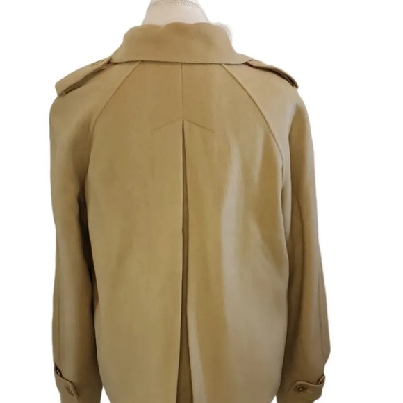 Talbots Cropped Spring/Fall Lightweight Wool Jacket/Coat Medium Tan sz 10 - Picture 4 of 4